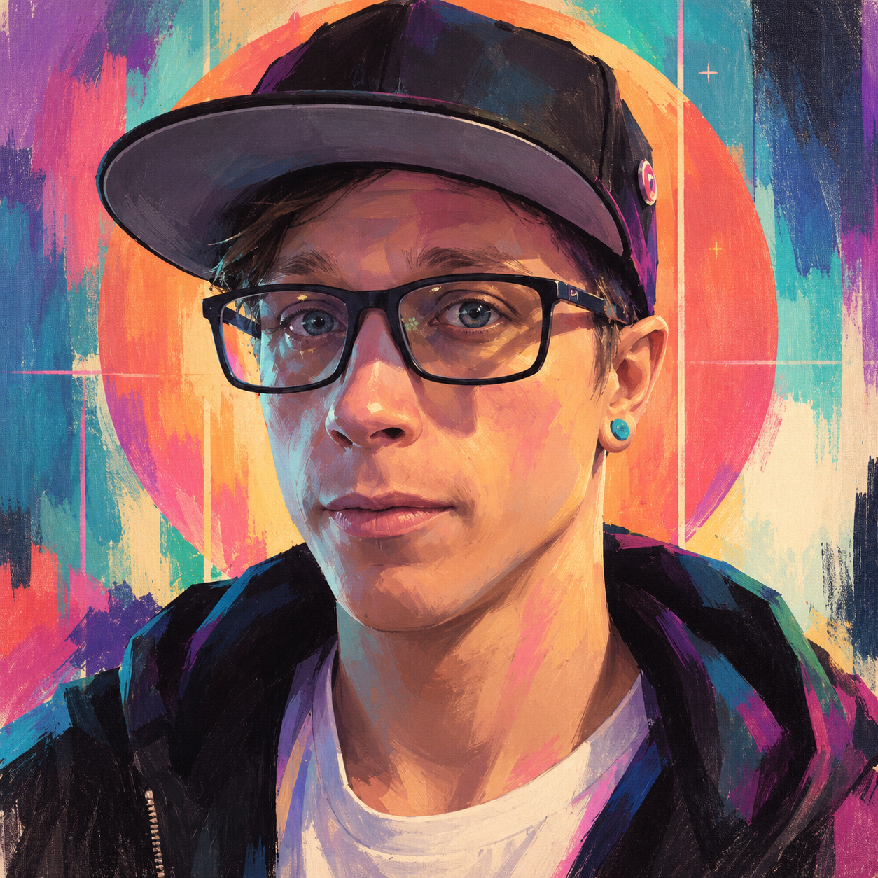 Illustrated portrait of Jakob