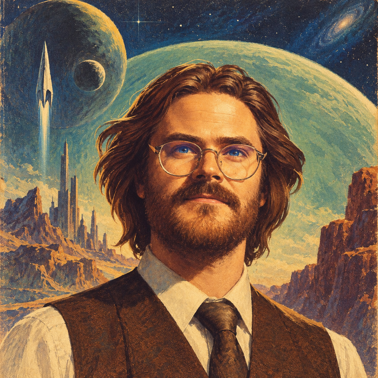 Illustrated portrait of Michael